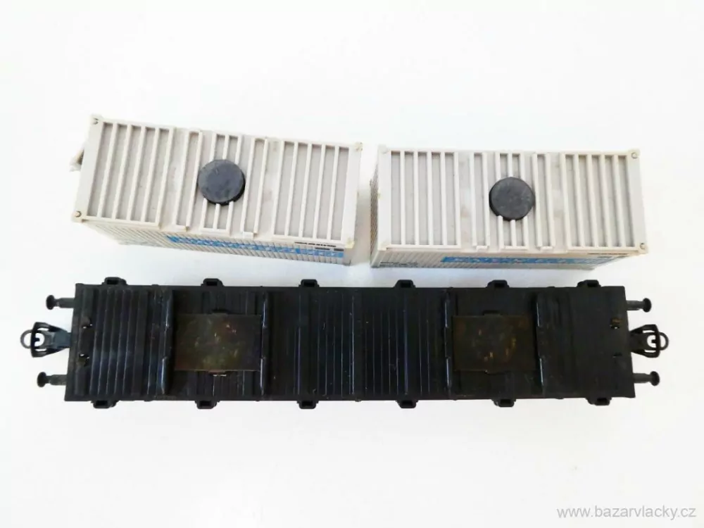 TT ZEUKE Plošinový vůz s kontejnery DEUTRANS DR TOP STAV NEPOUŽITÝ V KRABIČCE