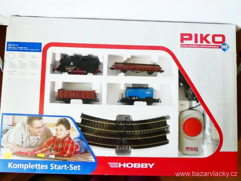PIKO 57111 Startovací sada Nákladní vlak s parní lokomotivou BR 98 DB III KOMPLETNÍ - TOP STAV NEPOUŽÍVANÁ