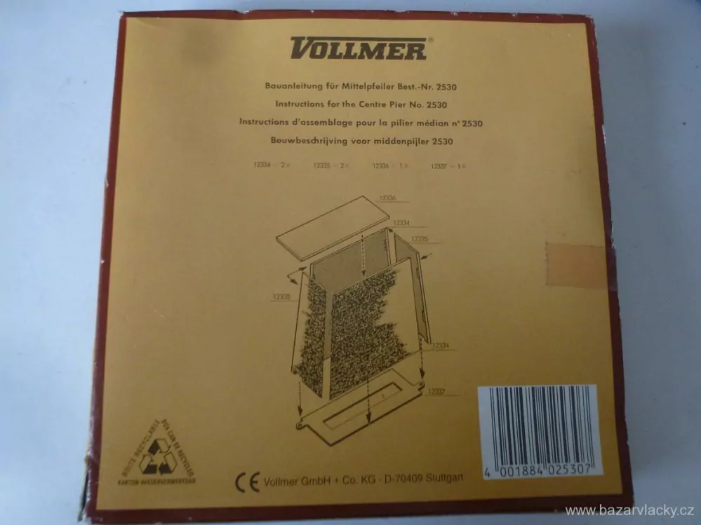 H0 VOLLMER 2530 - Stavebnice - mostní pilíř