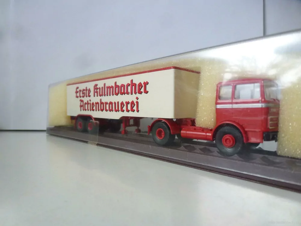 H0 Brekina Nákladní automobil Mercedes s návěsem pivo Erste Kulmbacher Actienbrauerei TOP STAV NOVÉ