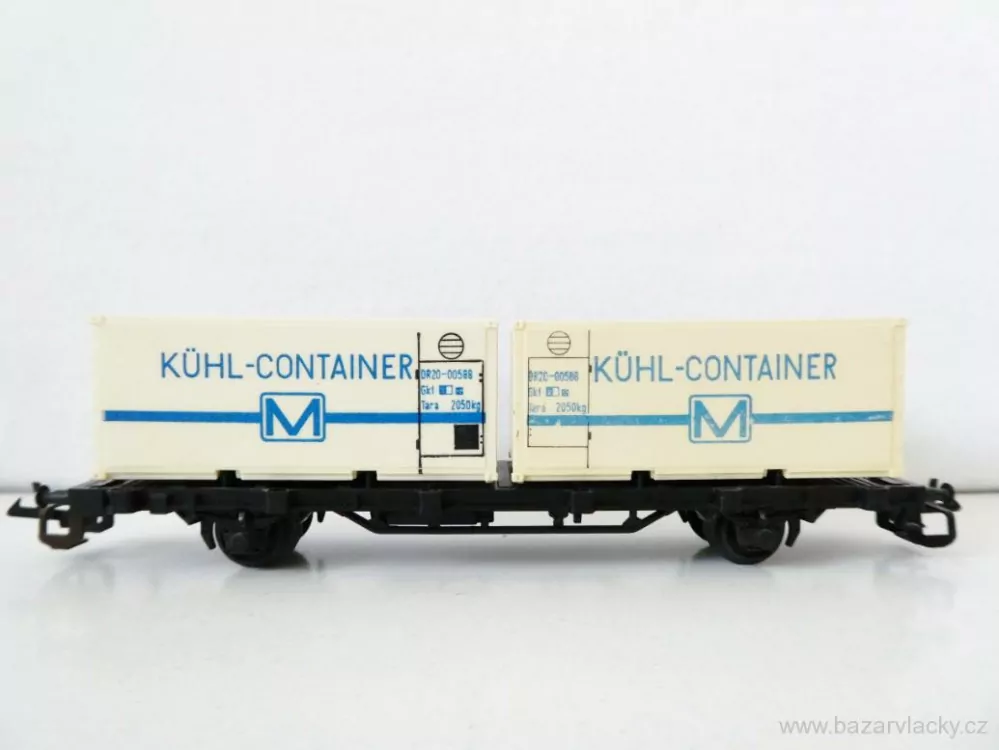 TT ZEUKE Plošinový vůz s kontejnery KÜHL-CONTAINER M PĚKNÝ STAV