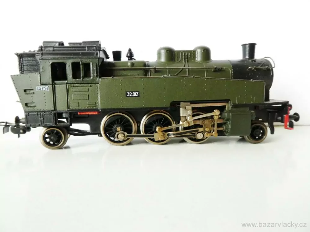 H0 PIKO Parní lokomotiva BR 32 917.ETAT SNCF zelená PĚKNÝ STAV