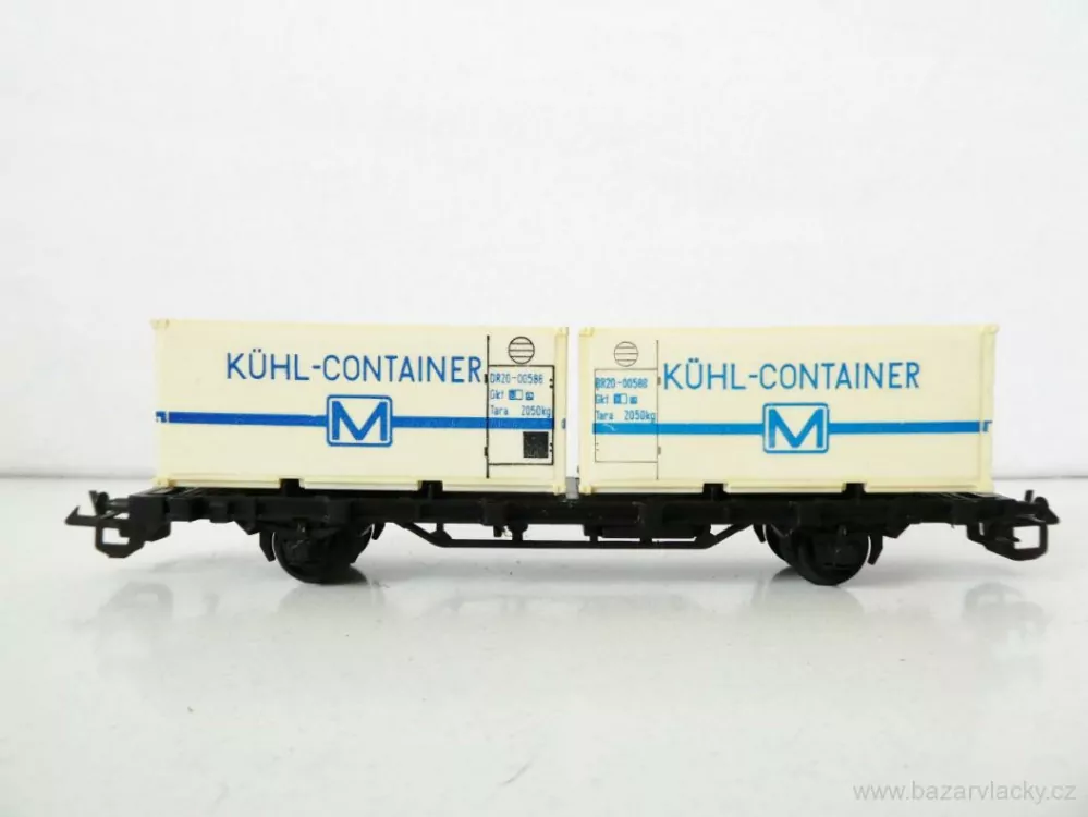 TT ZEUKE Plošinový vůz s kontejnery KÜHL-CONTAINER M TOP STAV NEPOUŽITÝ V KRABIČCE