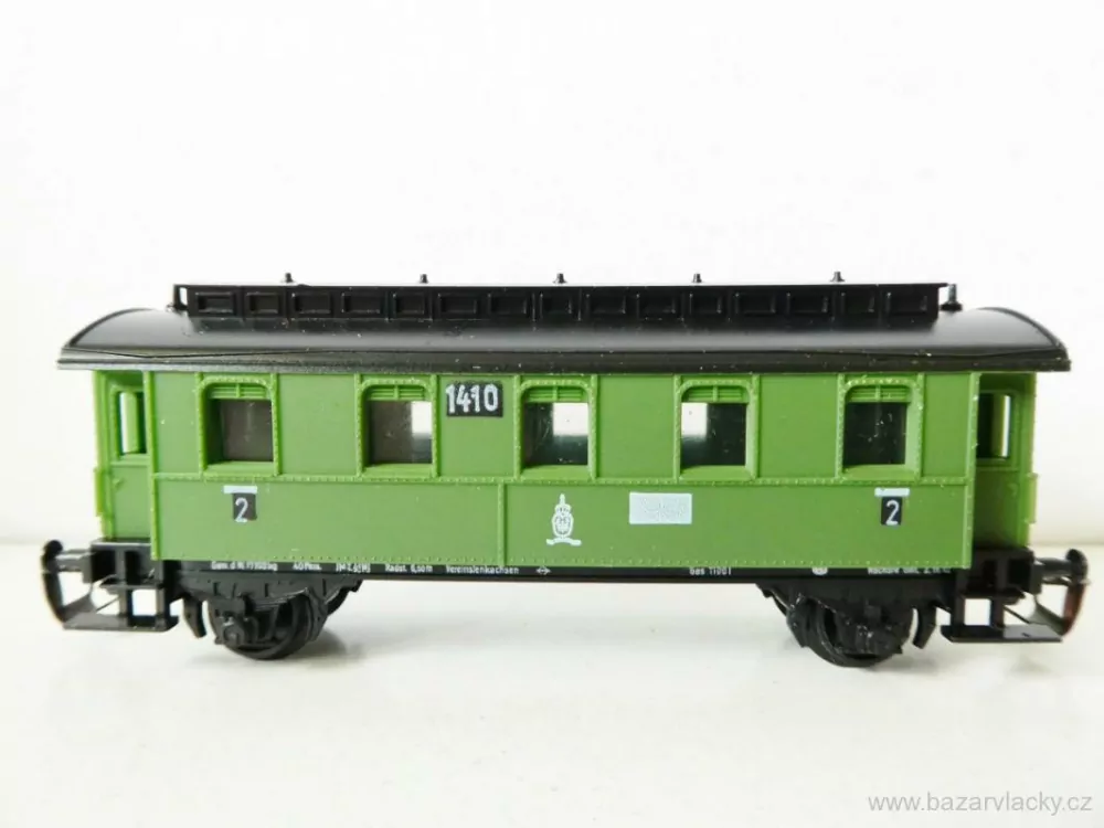 TT BTTB Osobní vůz 2. tř. KPEV 1410 zelený v krabičce TOP STAV NEPOUŽITÝ V KRABIČCE