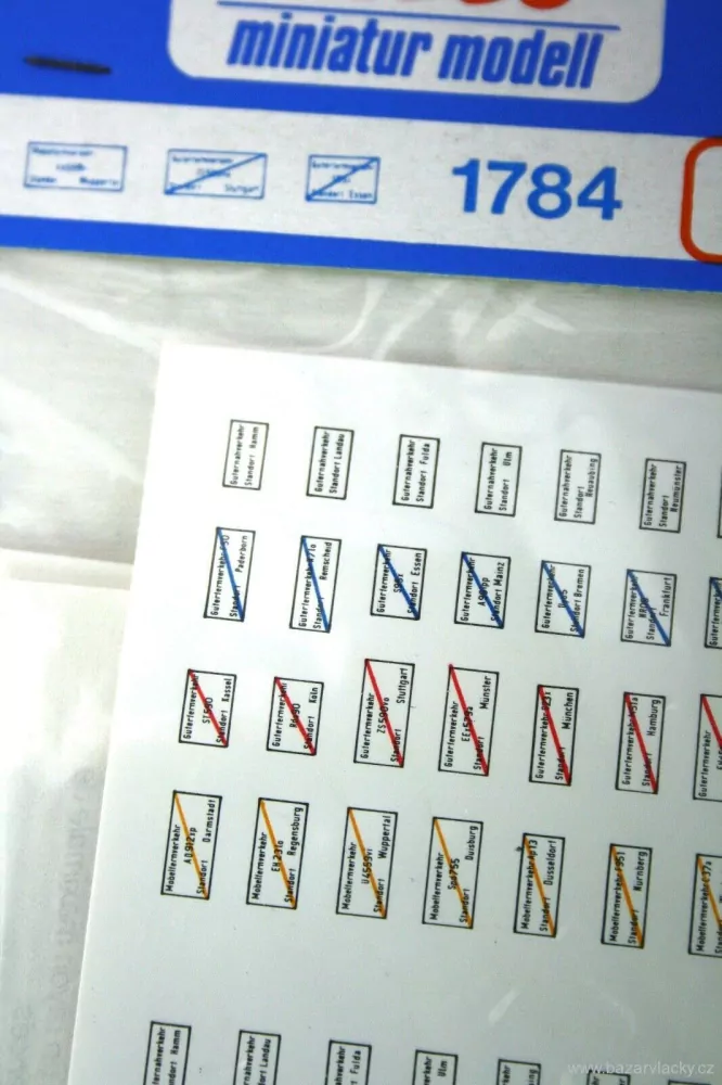 H0 ROCO 1784 Samolepící cedule na nákladní automobily 1:87 NOVÉ