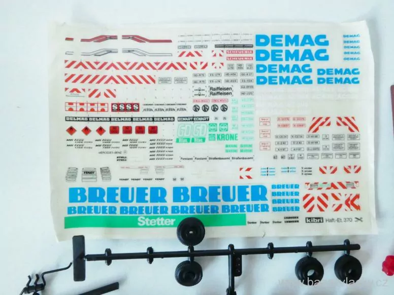 H0 Kibri Náhradní díly na automobily a obtisky Kibri Haft.-Et. 370 