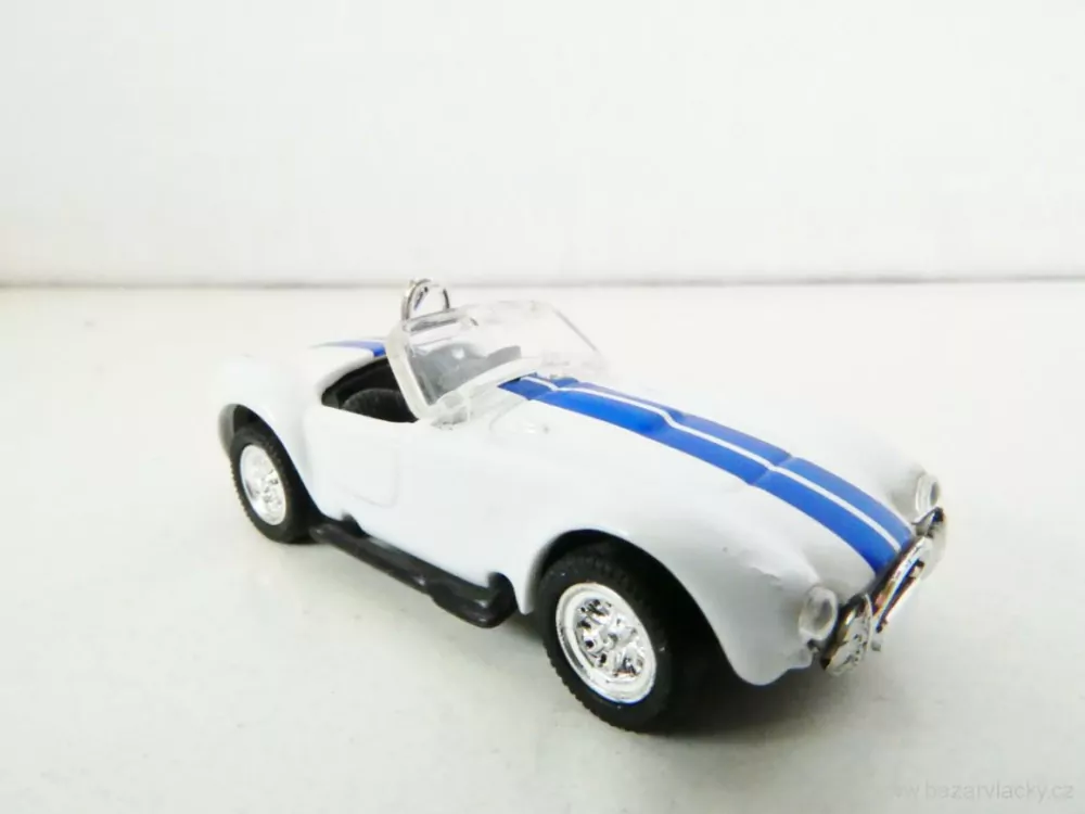 H0 Osobní automobil Cabriolet bílý s modrými pruhy TOP STAV