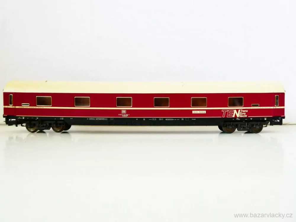 H0 FLEISCHMANN - Lůžkový vůz TEN Trans Euro Nacht 61 80 71-41 849-4  DB OSVĚTLENÝ TOP STAV