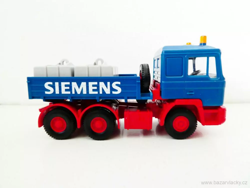 H0 WIKING Nákladní automobil MAN - Servisní vozidlo valník SIEMENS s nákladem TOP STAV