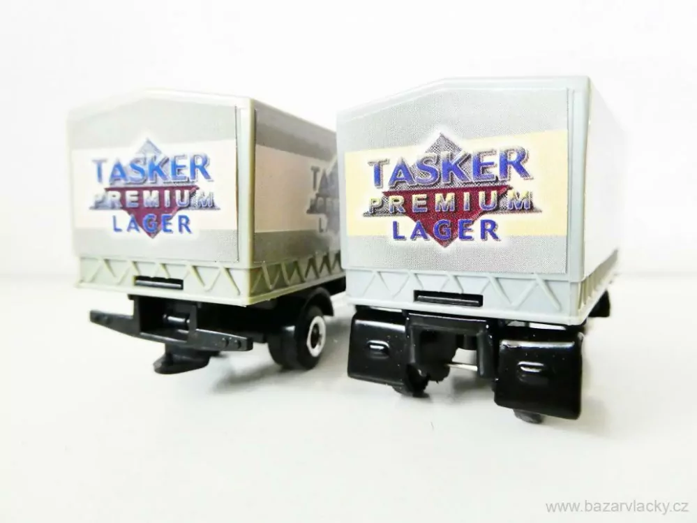 H0 GRELL Nákladní automobil IFA s přívěsem TASKER PREMIUM LAGER TOP STAV 
