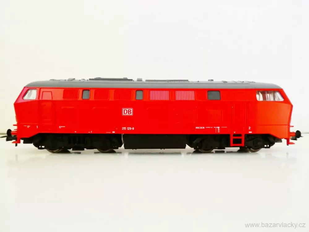 H0 ROCO Dieselová lokomotiva BR 215 129-8 DB TOP STAV OSVĚTLENÁ NEPOUŽÍVANÁ