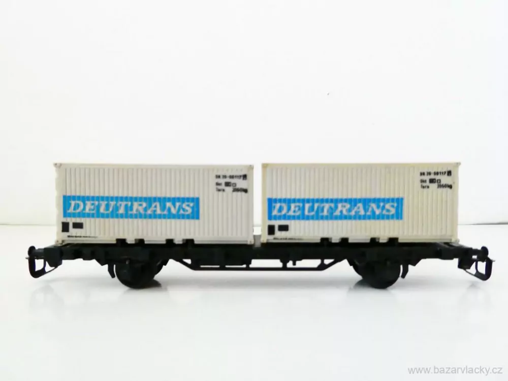 TT ZEUKE Plošinový vůz s kontejnery DEUTRANS DR TOP STAV NEPOUŽITÝ V KRABIČCE