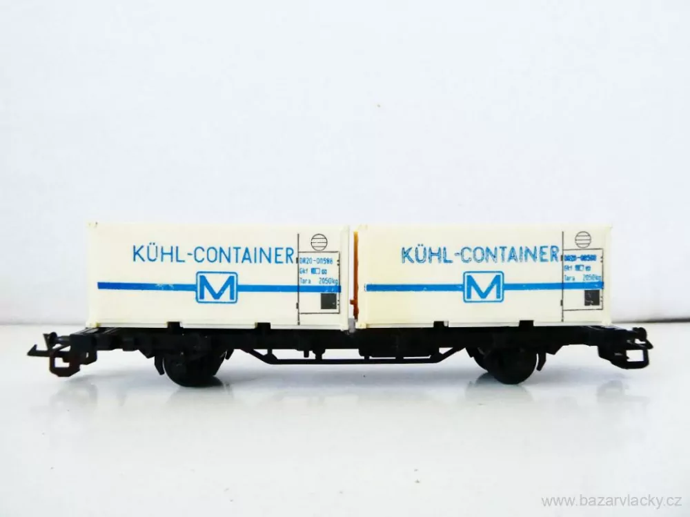 TT ZEUKE Plošinový vůz s kontejnery KÜHL-CONTAINER M TOP STAV 