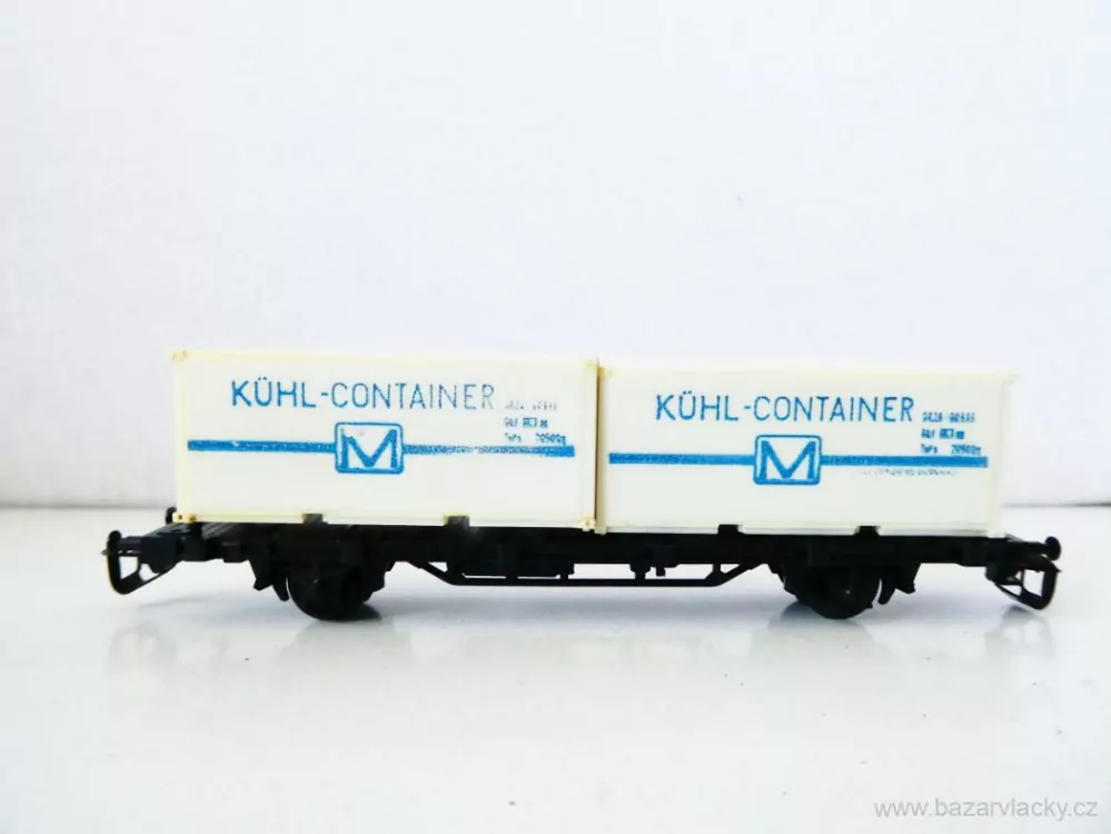 TT BTTB Plošinový vůz s kontejnery KÜHL-CONTAINER M PĚKNÝ STAV