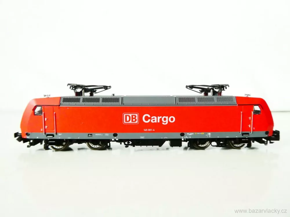 N FLEISCHMANN 7320 Elektrická lokomotiva BR 145 001-4 Cargo typ Bo´Bo´ DB AG TOP STAV OSVĚTLENÁ NEPOUŽÍVANÁ v krabičce