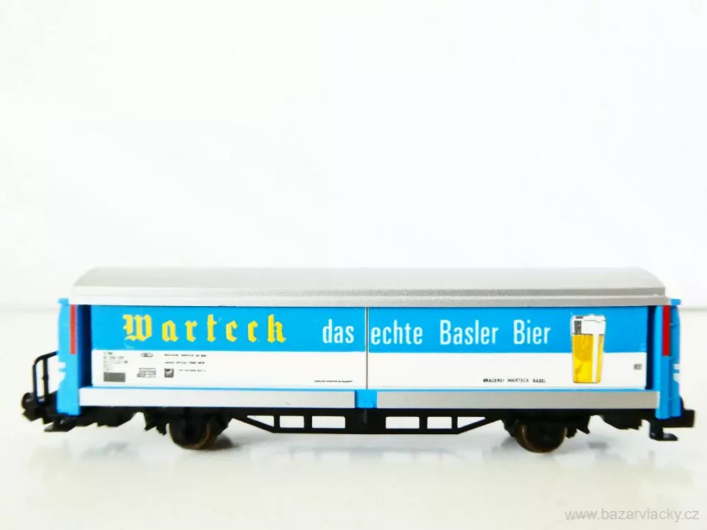 N FLEISCHMANN 8337 Nákladní vůz PIVO Warteck das echte Basler Bier 21 85 022 0 333-2 [P] SBB TOP STAV NEPOUŽITÝ v krabičce