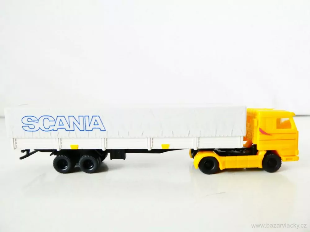 N ROCO 1852 Nákladní automobil SCANIA s plachtovým návěsem SCANIA TOP STAV NEPOUŽITÝ v krabičce