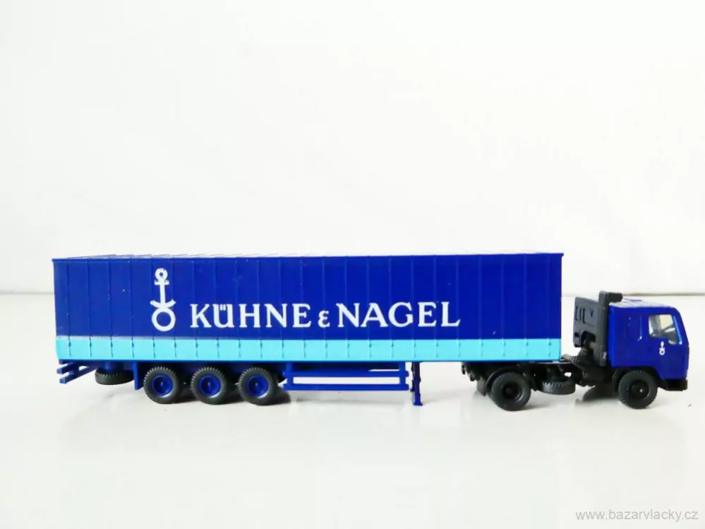 N ROCO 1862 Nákladní automobil VOLVO s plachtovým návěsem KÜHNE & NAGEL TOP STAV NEPOUŽITÝ v krabičce