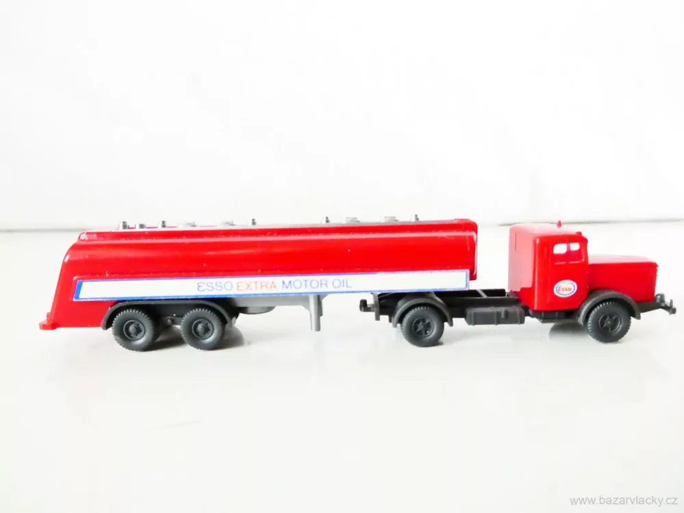 N WIKING 90983 Nákladní automobil s cisternovým návěsem ESSO EXTRA MOTOR OIL TOP STAV NEPOUŽITÝ v krabičce