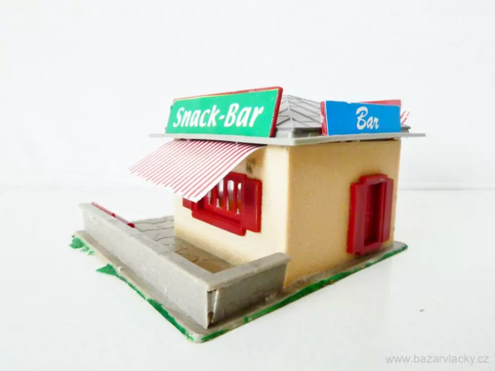 TT/H0 Prodejní stánek - Bar - Snack-Bar s lavičkami