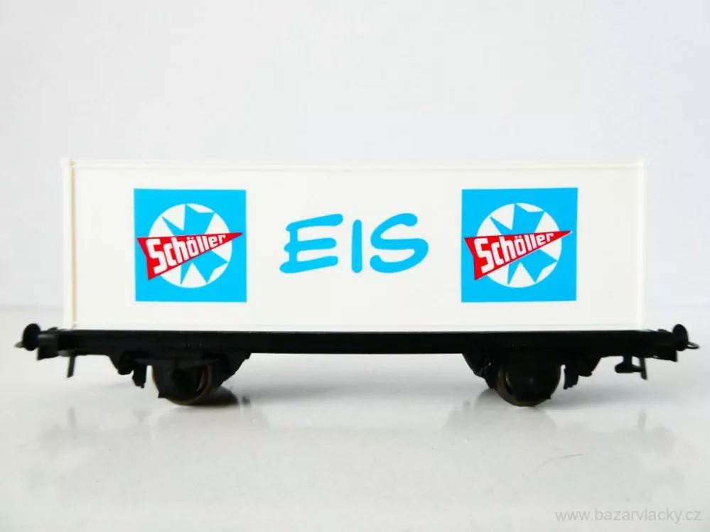 H0 ROCO Nákladní kontejnerový vůz Schöller EIS TOP STAV NEPOUŽITÝ v krabičce