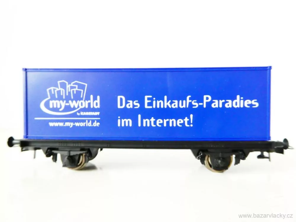 H0 ROCO Nákladní kontejnerový vůz my-world KARSTADT Das Einkaufs-Paradies im Internet! TOP STAV NEPOUŽITÝ v krabičce