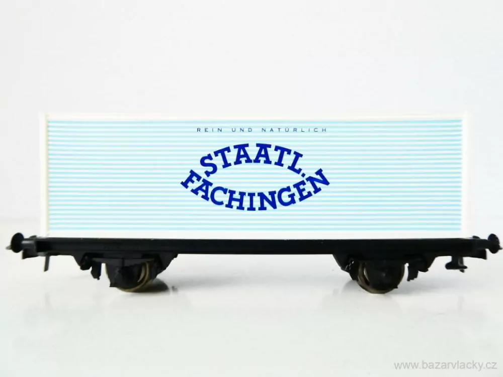 H0 ROCO Nákladní kontejnerový vůz  REIN UND NATÜRLICH STAATL. FACHINGEN TOP STAV NEPOUŽITÝ v krabičce