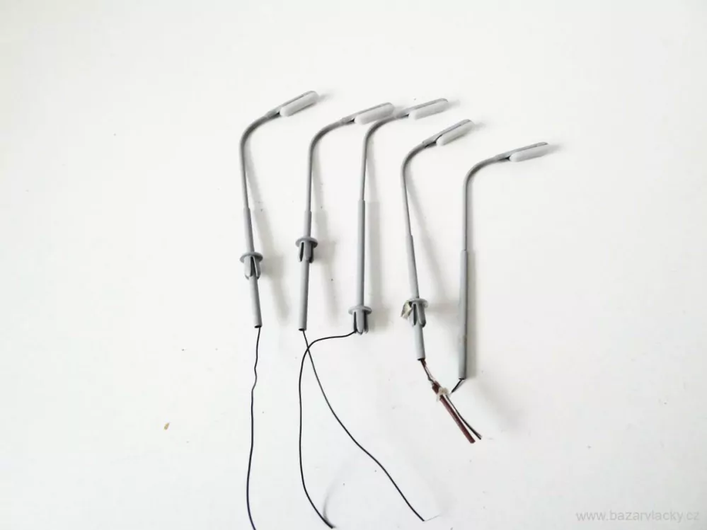 H0 SET 5 ks Pouliční lampa elektrická ( 11 cm )