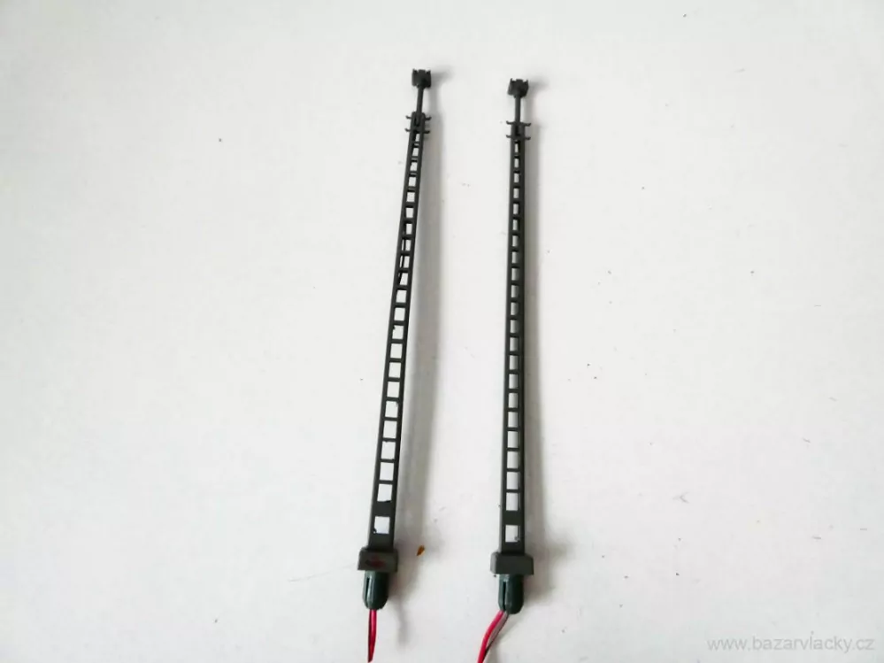 H0 SET 2ks Drážní lampa elektrická LED (12,5 cm)