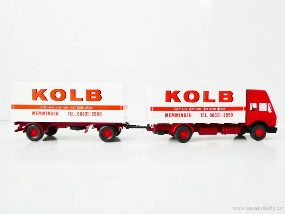 H0 Wiking 27459 Nákladní automobil s přívěsem Mercedes Benz KOLB NOVÉ V KRABIČCE