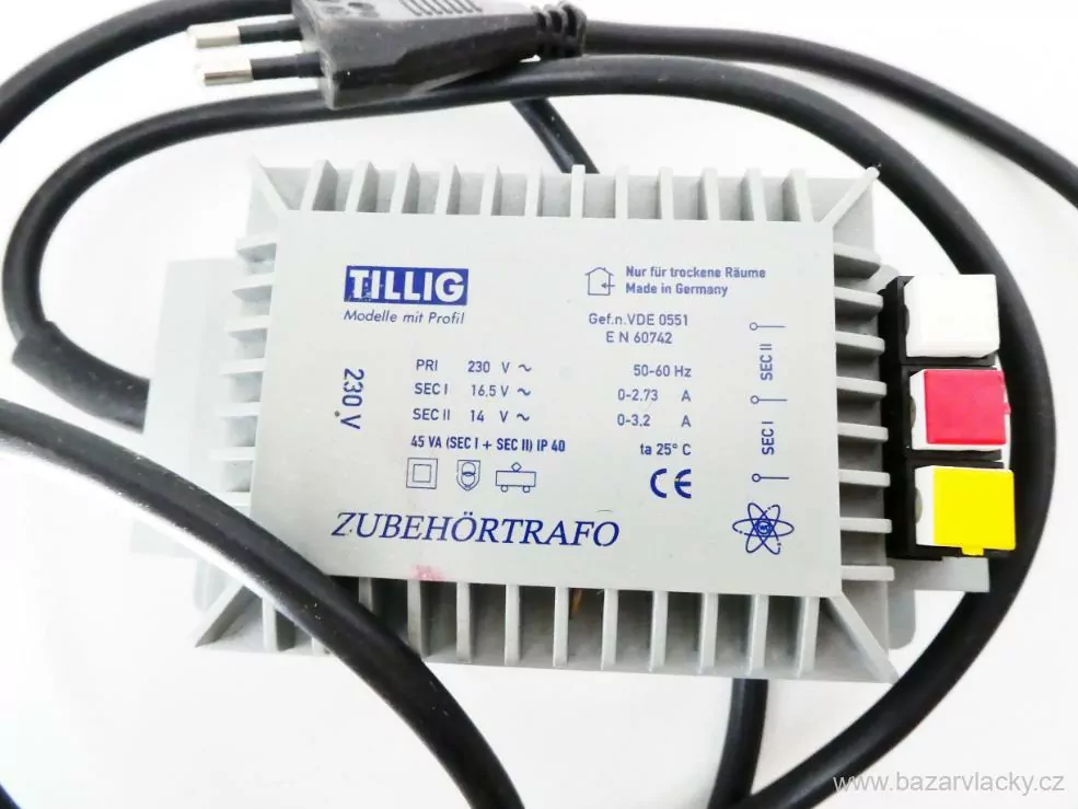 TILLIG Transformátor (trafo) pro nápájení příslušenství 14 - 16,5 V (typ VDE 0551 E N 60742)