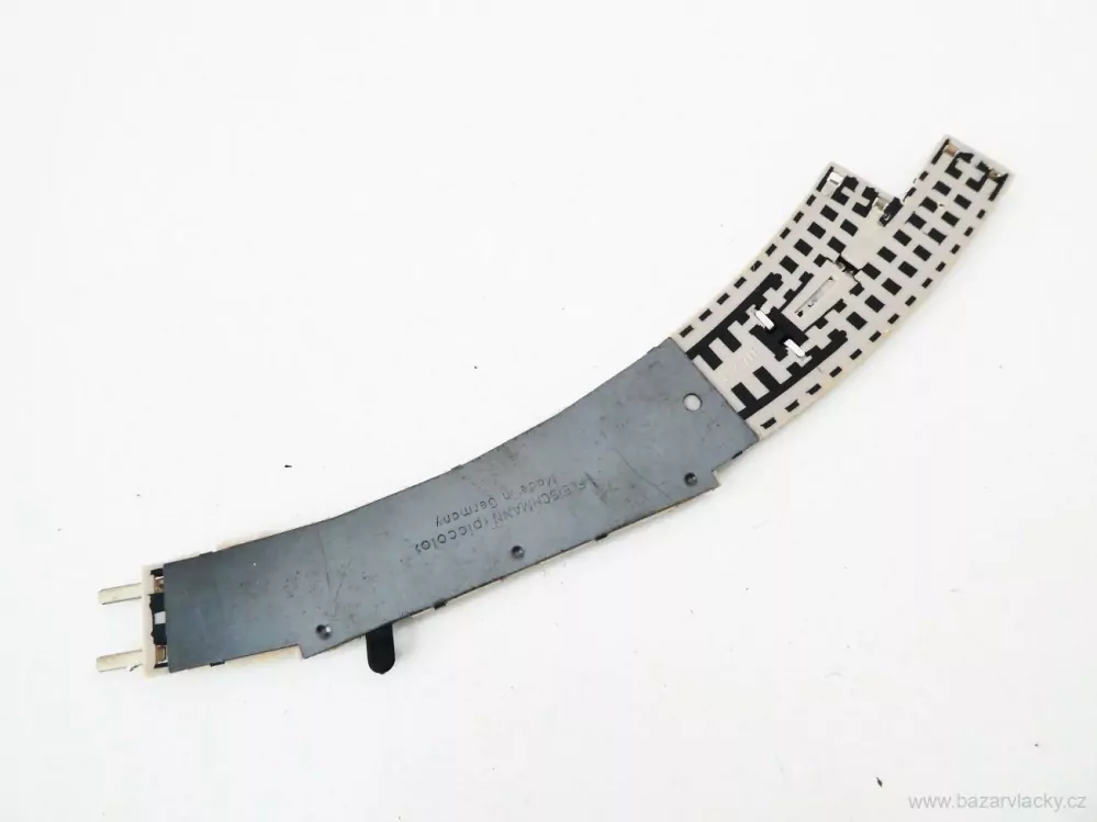 N FLEISCHMANN piccolo 9142 R (s uložením) oblouková výhybka, pravá 45 ° 356.5 mm, 420 mm s ručním přestavníkem PĚKNÝ STAV