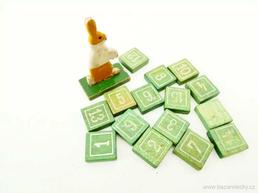 SET Dřevný zajíc a čísla (vše, co je na foto)