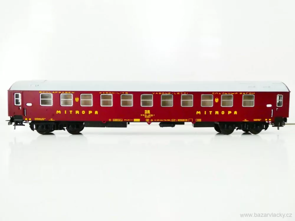 H0 SCHICHT Lůžkový vůz MITROPA 51 50 70-40 134-1 DR OSVĚTLENÝ TOP STAV NEPOUŽITÝ