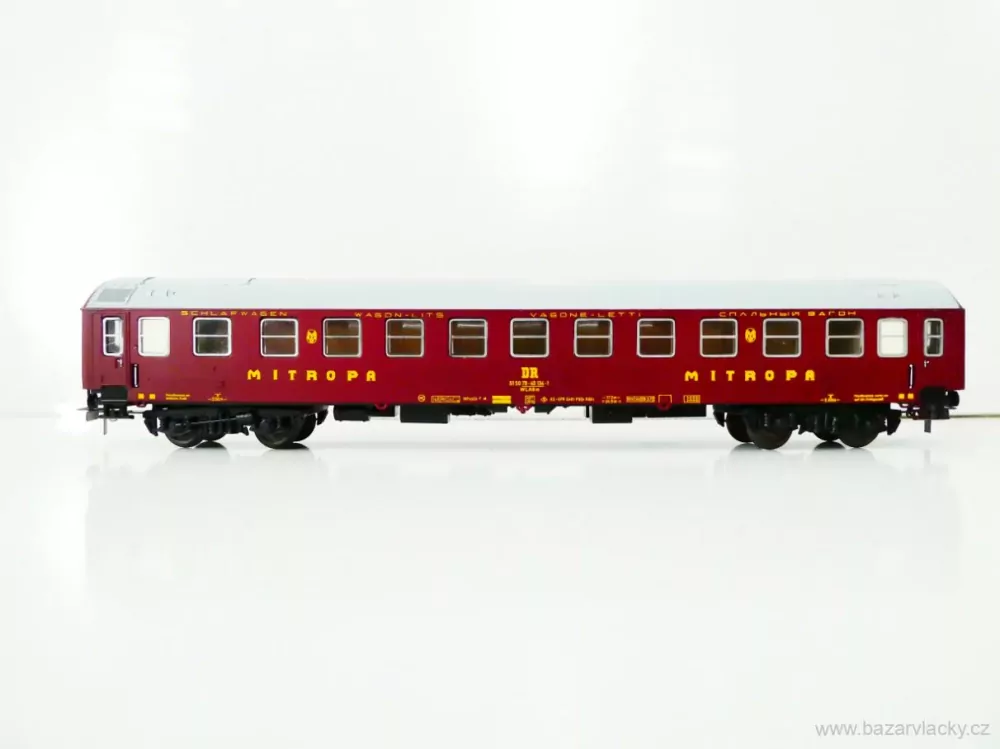H0 SCHICHT Lůžkový vůz MITROPA 51 50 70-40 134-1 DR OSVĚTLENÝ TOP STAV NEPOUŽITÝ