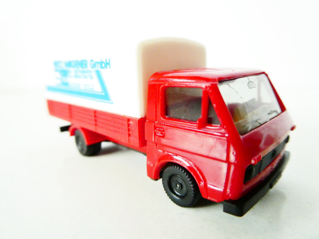 H0 HERPA Nákladní automobil VW LT valník s plachtou Fritz Wagener GmbH TOP STAV