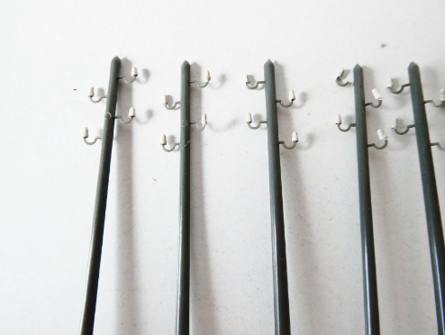 SET 10 ks Sloup elektrického vedení (výška 8 cm) PĚKNÝ STAV