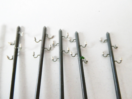 SET 10 ks Sloup elektrického vedení (výška 8 cm) PĚKNÝ STAV