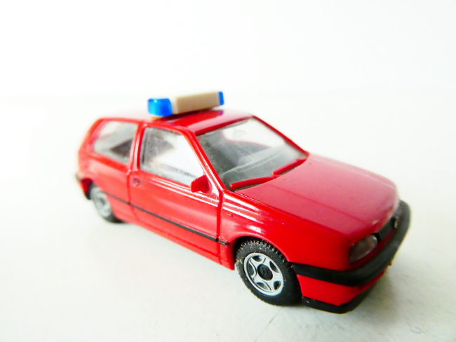 H0 HERPA Požární automobil VW Golf TOP STAV NEPOUŽITÝ