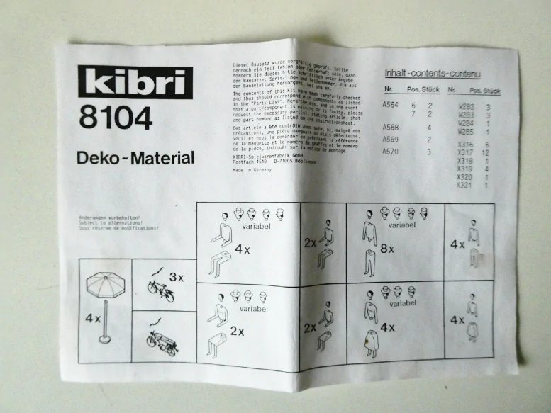  H0 Kibri 8104 - Stavebnice - Prvky pro výzdobu náměstí