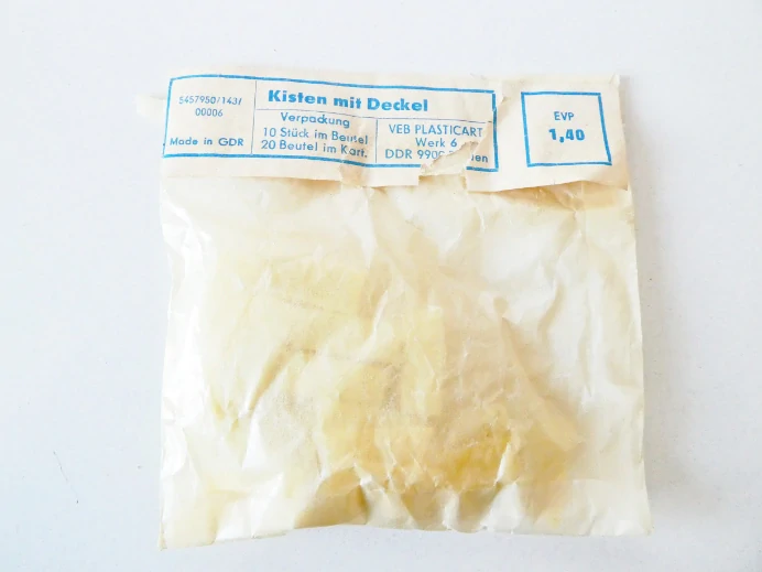 TT/H0 VEB PLASTICART Bedna s víkem SET 10 ks - NOVÉ orig. zabalené