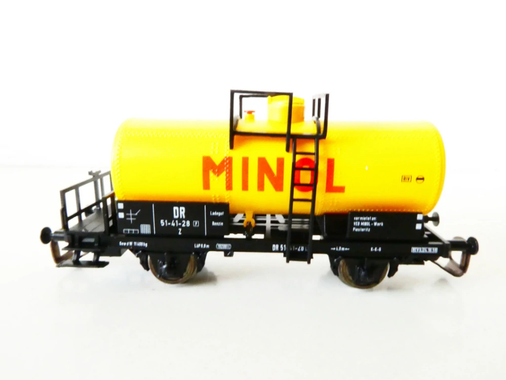 TT TILLIG 95807 Cisternový kotlový vůz MINOL 51-41-28 DR TOP STAV NEPOUŽITÝ v orig. krabičce
