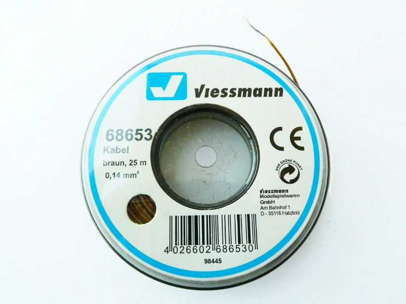 Viessmann 68653 Kabel na cívce hnědý 0,14 mm2