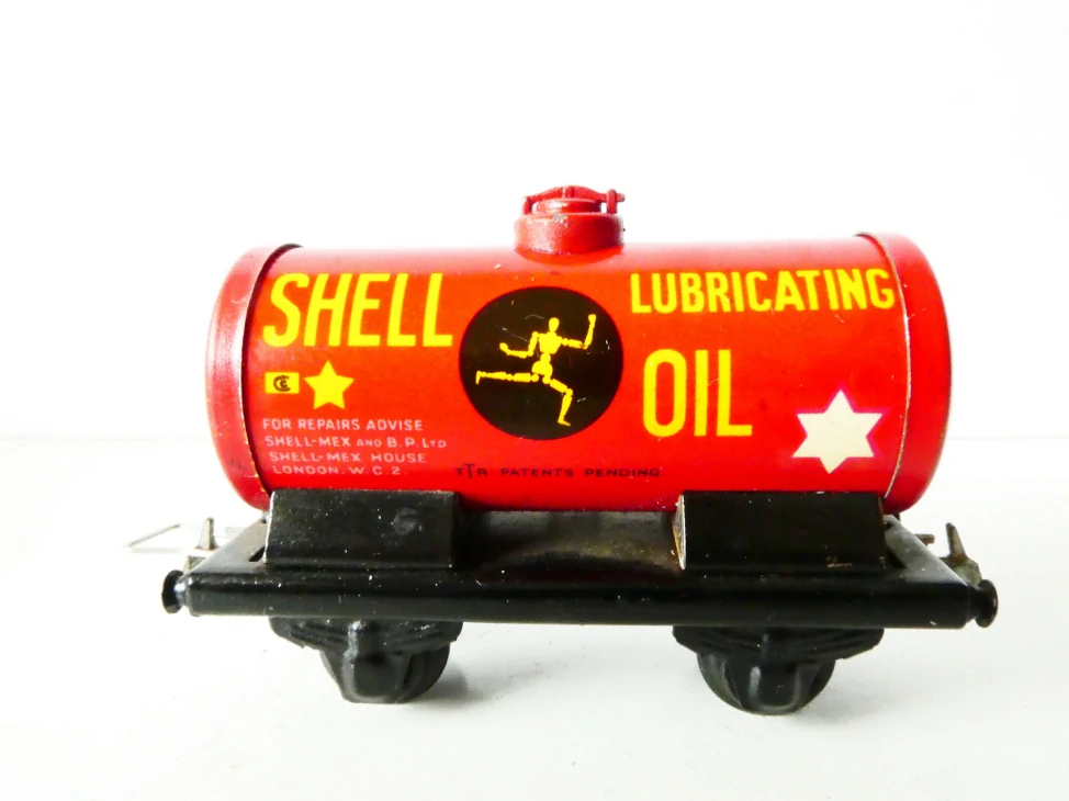 H0 TRIX TTR Cisternový vůz SHELL LUBRICATING OIL KOVOVÝ VŮZ ANTIK