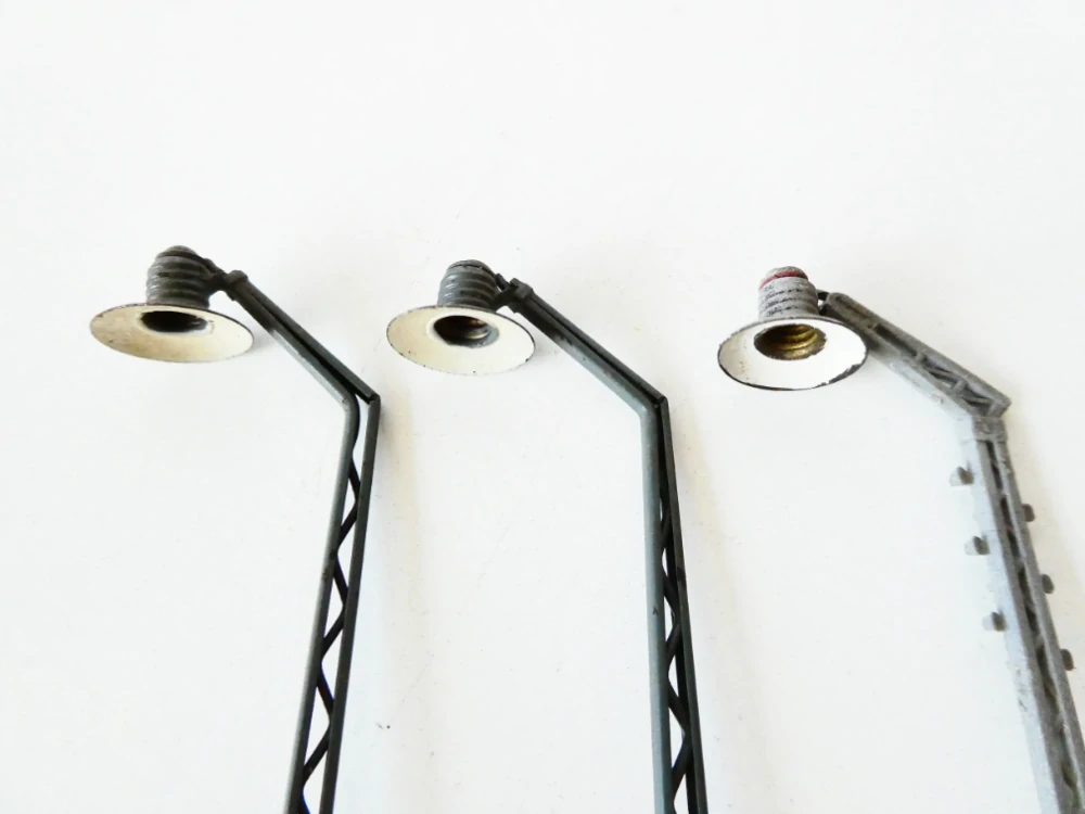 H0/TT SET 3 ks Drážní příhradová lampa 11,5 cm