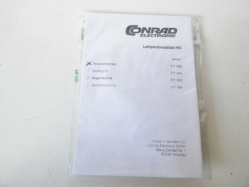 H0 CONRAD 211036 Stavebnice pouliční lampa 1 ks NOVÉ ZABALENÉ