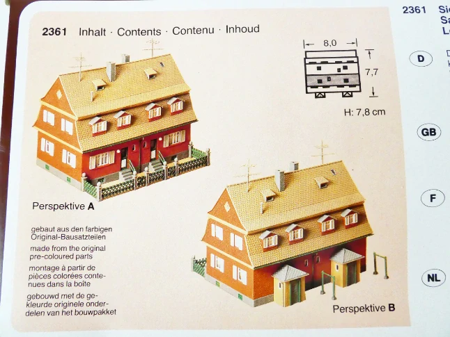 N FALLER 2361 Stavebnice - Dvoudomek se stupňovitou valbovou střechou CLUB MODELL