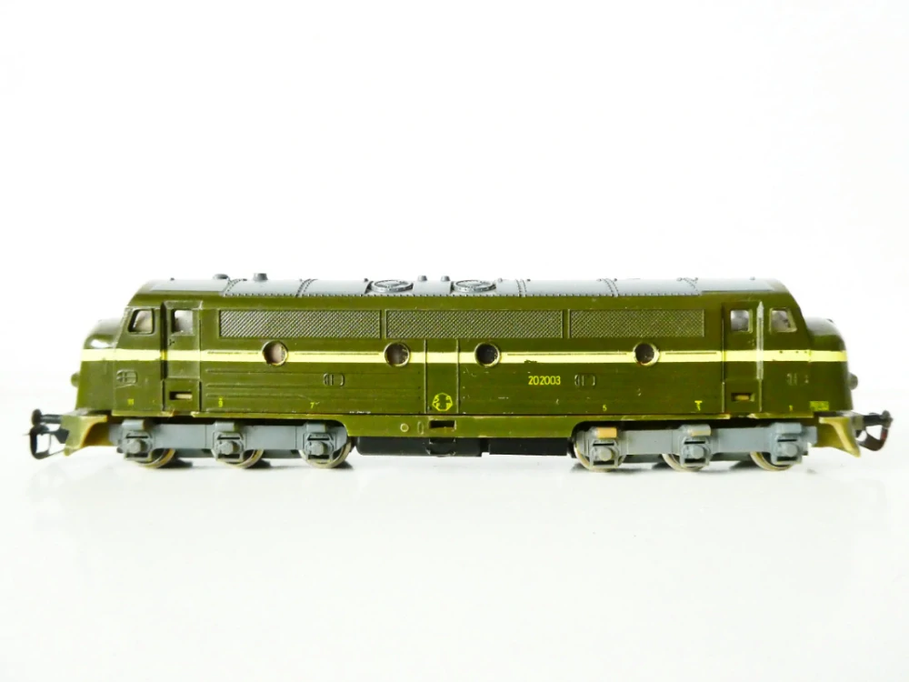 TT BTTB Dieselová lokomotiva NOHAB 202003 SNCB OSVĚTLENÁ PĚKNÝ STAV