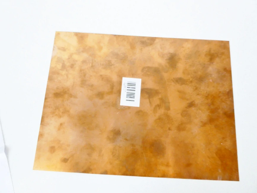 Plech z fosforového bronzu 200 mm x 150 mm / 0,2 mm NEPOUŽITÝ