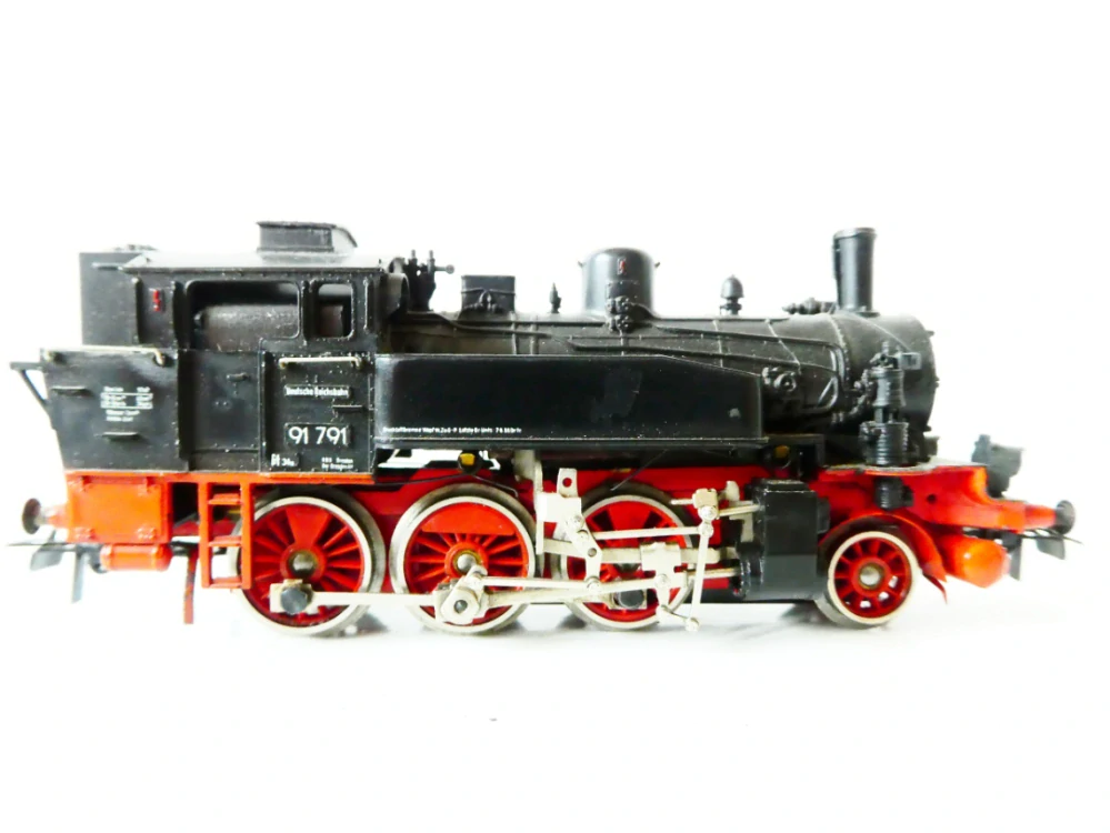 H0 Permot Hruska Parní lokomotiva BR 91 791 DR OSVĚTLENÁ PĚKNÝ STAV